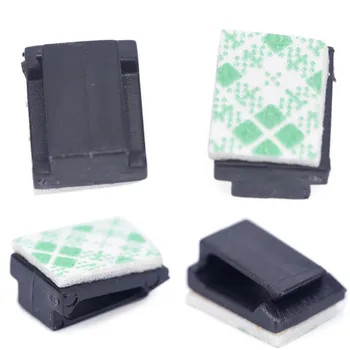 

30pcs New Car Tie Rectangle Cable Holder Self-adhesive Rectangle Wire Tie Cable Mount Clamp Clip 1.2*0.5cm
