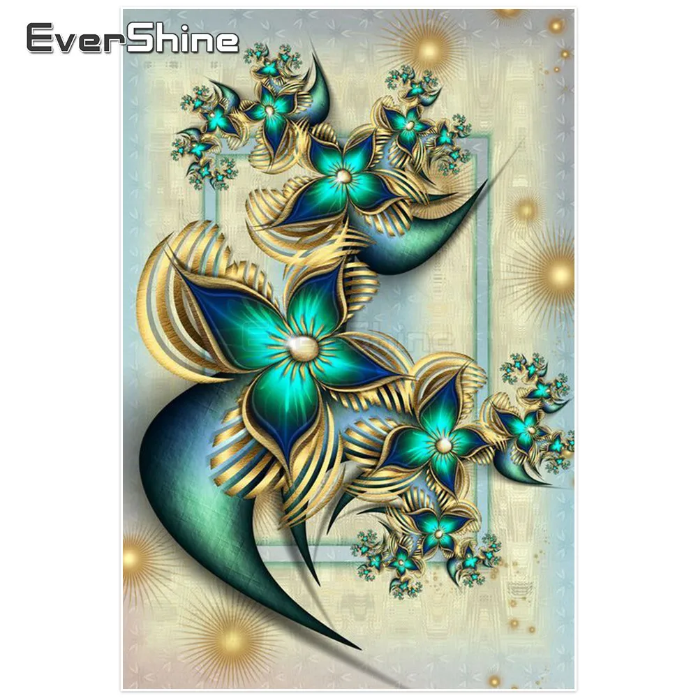 

Evershine 5D DIY Diamond Painting Full Drill Cross Stitch Flower Diamond Embroidery Pictures Of Rhinestones Flower Wall Decor