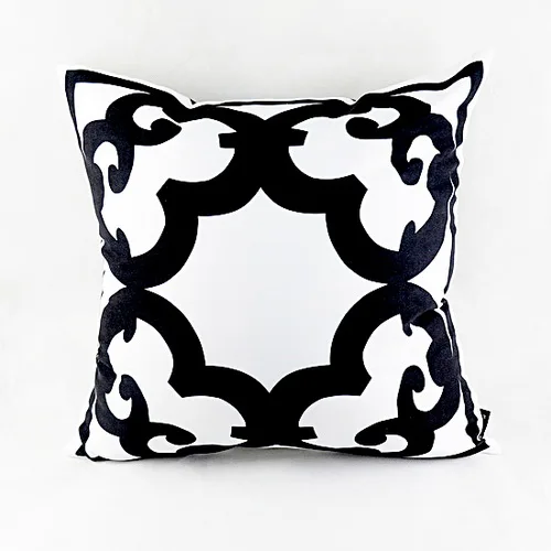 

18"*18" Home Decor Designer Black White Abstract Geometric Floral Throw Cushion Cover Pillow Case for Chair Sofa Wedding Gifts