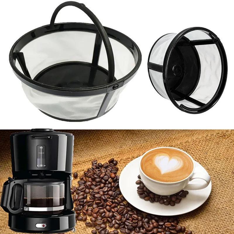 Morden 1pc 4 Cup Basket Style Permanent Coffee Filter Diy Morden 1pc 4 Cup Basket Style Permanent Coffee Filter Diy Dripper Pour Over Cafe Home Maker Reusable In Tea Sets From