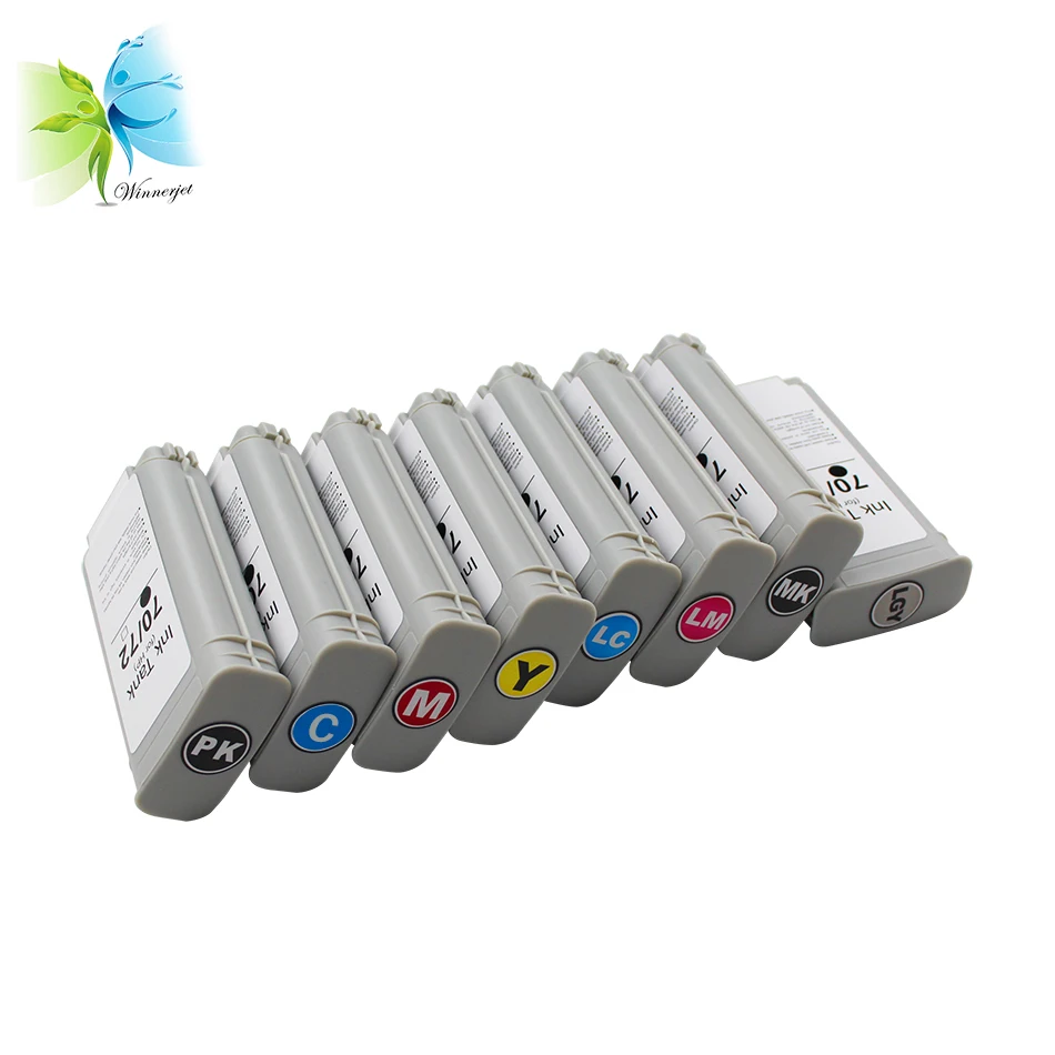

WINNERJET 130ml Compatible Ink Cartridge for HP 70 Full with Dye Ink for HP Designjet Z2100 Z5200 Z5400 Z3100 Z3200 Printers