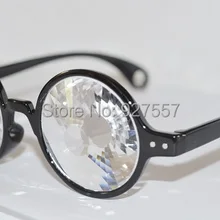 Черная оправа sprial kaleidoscope очки прозрачные стеклянные линзы