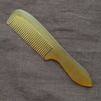 

1PC Horn Comb Natural Pointed Handle Horn Comb Color Transparent Health Care Hair G0416