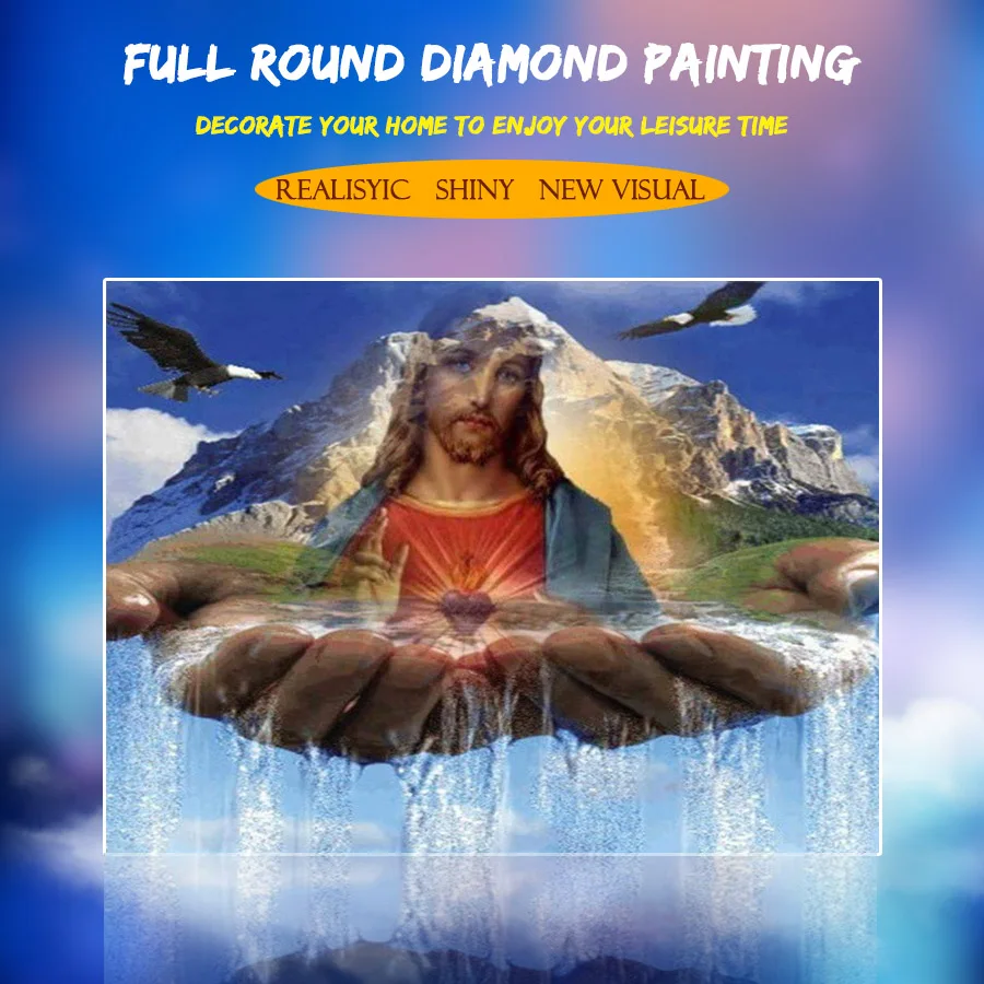 Полная Алмазная вышивка религия икона Иисус любовь 5D алмазная картина вышивка крестиком 3D Рукоделие Алмазная мозаика, поделка в подарок