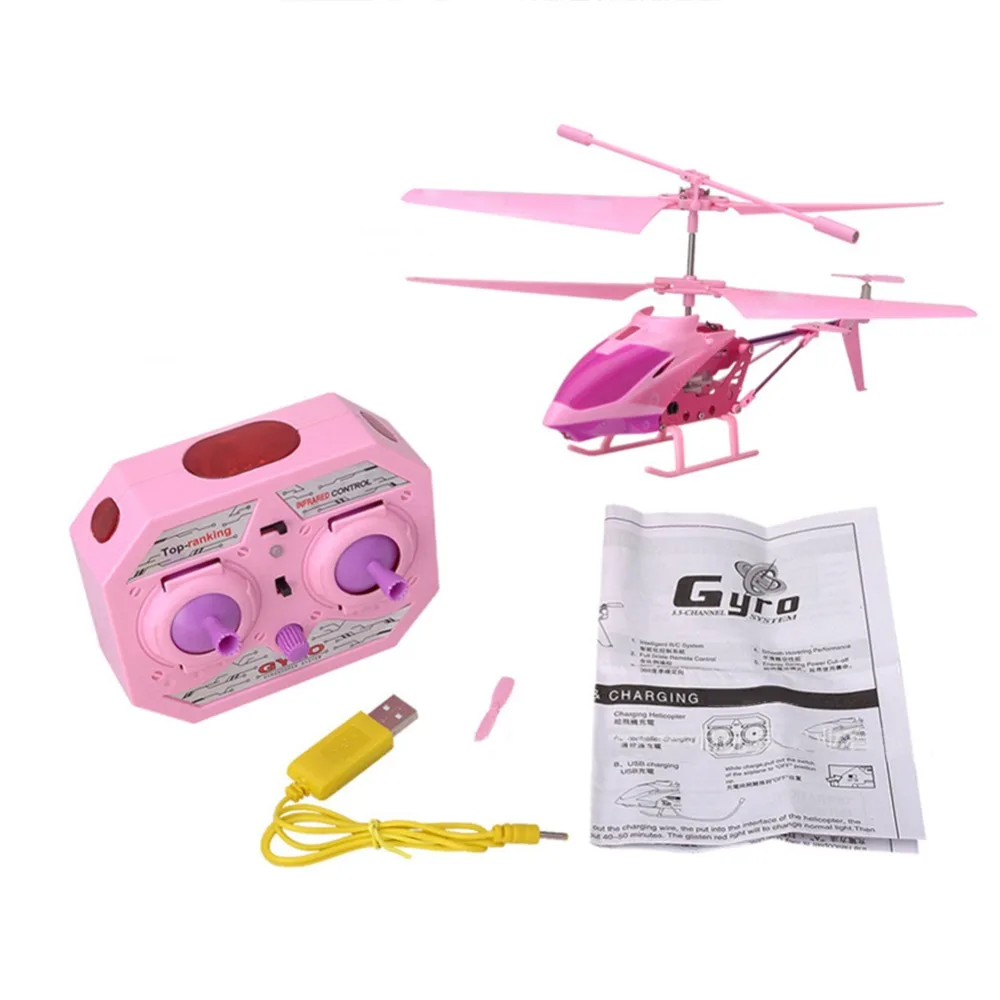 Мини прекрасная принцесса розовый RC вертолет игрушка пульт дистанционного управления 3,5 канал RC вертолет Летающий Дрон игрушка для девочки подарок