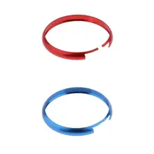 Pack of 2 Aluminum Key Ring Trim Chain For for BMW Mini Cooper JCW R55 R56 R57 R58 R59 R60(Blue& Red