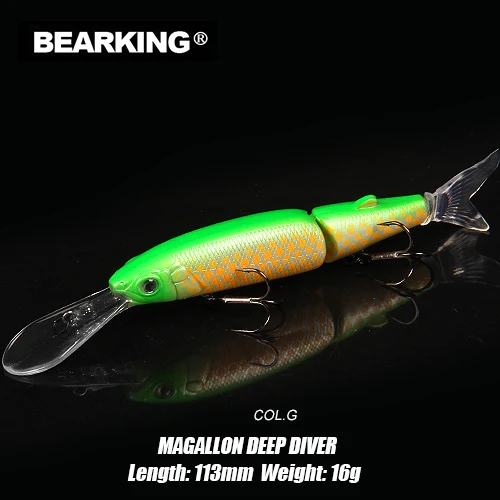 Розничная A+ рыболовные приманки, разные цвета, гольян crank 80 мм 8,5 г, магнитная система. Bearking горячая модель crank bait - Цвет: Magallon-DEEP-G