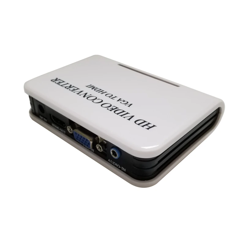  Audio VGA a HDMI HD HDTV 1080 P Video Converter Box Adattatore per il Computer portatile Del PC Not