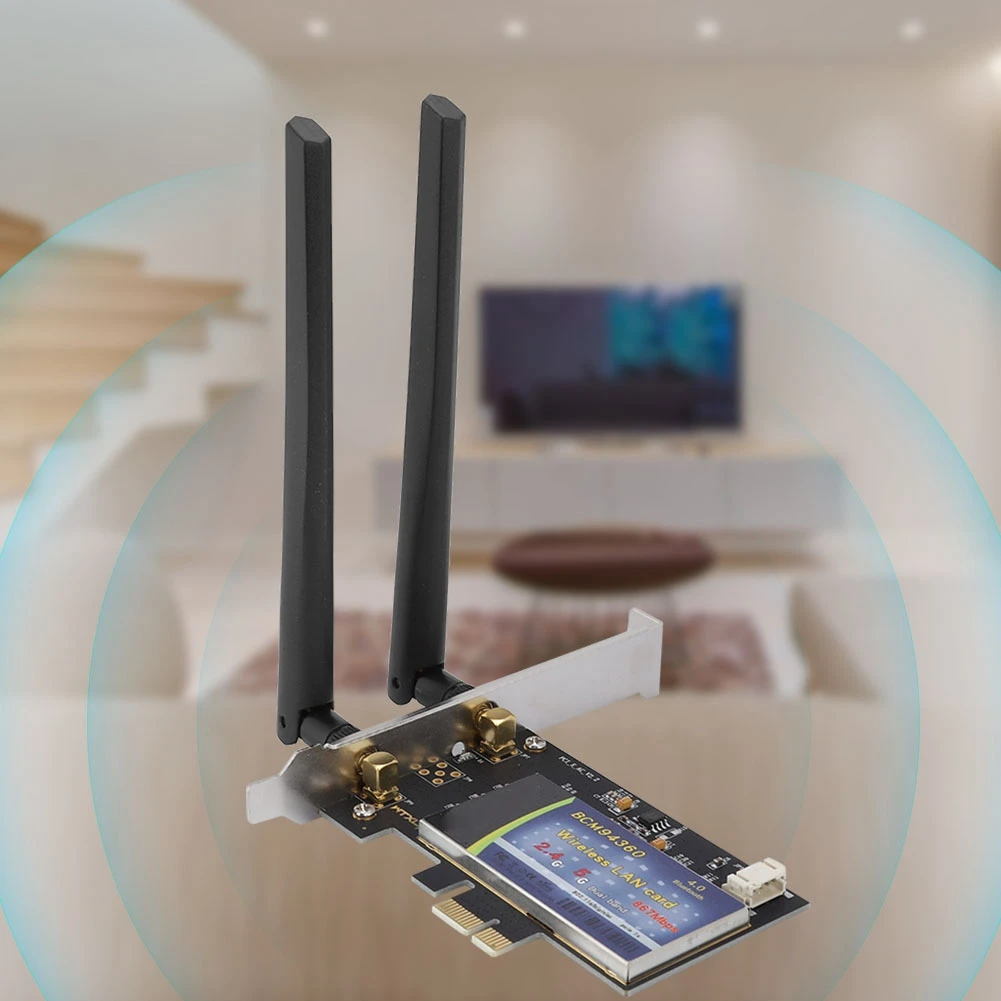 PCI-E Настольный ПК AC двухдиапазонный 1300 Мбит/с беспроводная сетевая карта Bluetooth 4,0