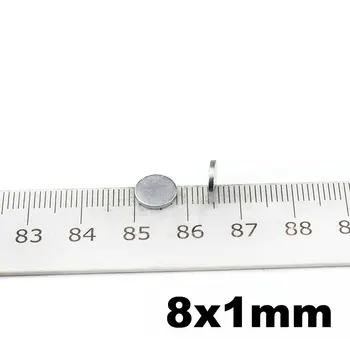 

Neodymium N42 Magnet Micro Disc Dia. 8 x 1mm NdFeB Powerful Permanent Magnet Suitcase Button Refrigerator Magnet 200pcs