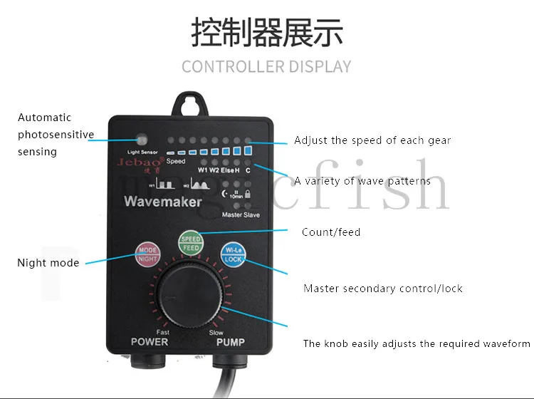 JEBAO OW-10 OW-25 OW-40 OW-50 беспроводной волновой производитель насос с контроллером для коралловых рифов морской аквариумный аквариум