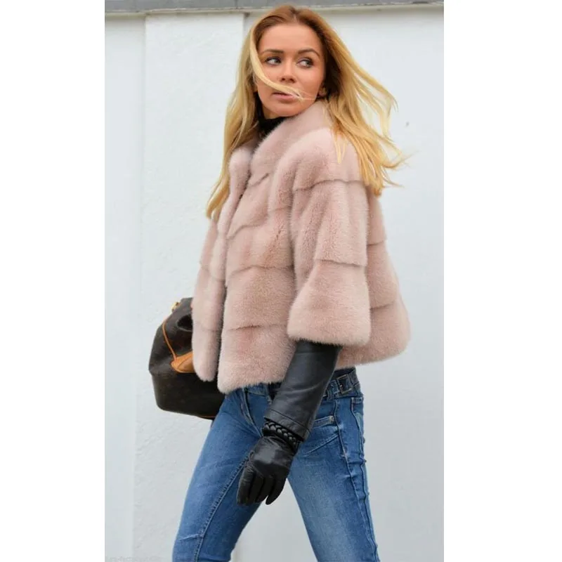 Fourrure De Femmes Gros pink Grey D'hiver Et Promotion Tout Les Réel Matelassée Vêtements sapphire iron white allumette Pour En Orange Veste Vison dyed Nature Automne black Court Iron coffee Manteaux 2018 Grey dwIXAcqq8