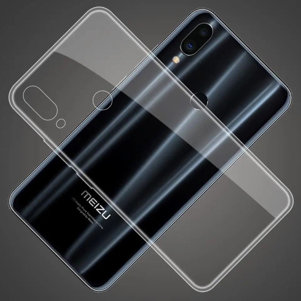 Для Meizu Note 9 чехол тонкий прозрачный Мягкий ТПУ силиконовый гелевый мобильный