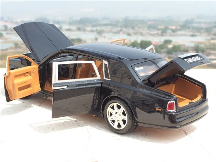 Высокая имитация 1:24 Rolls Royce Phantom удлиненные Cohes Литой Сплав Автомобильный режим с шестью дверями для детей подарочная коллекция игрушек