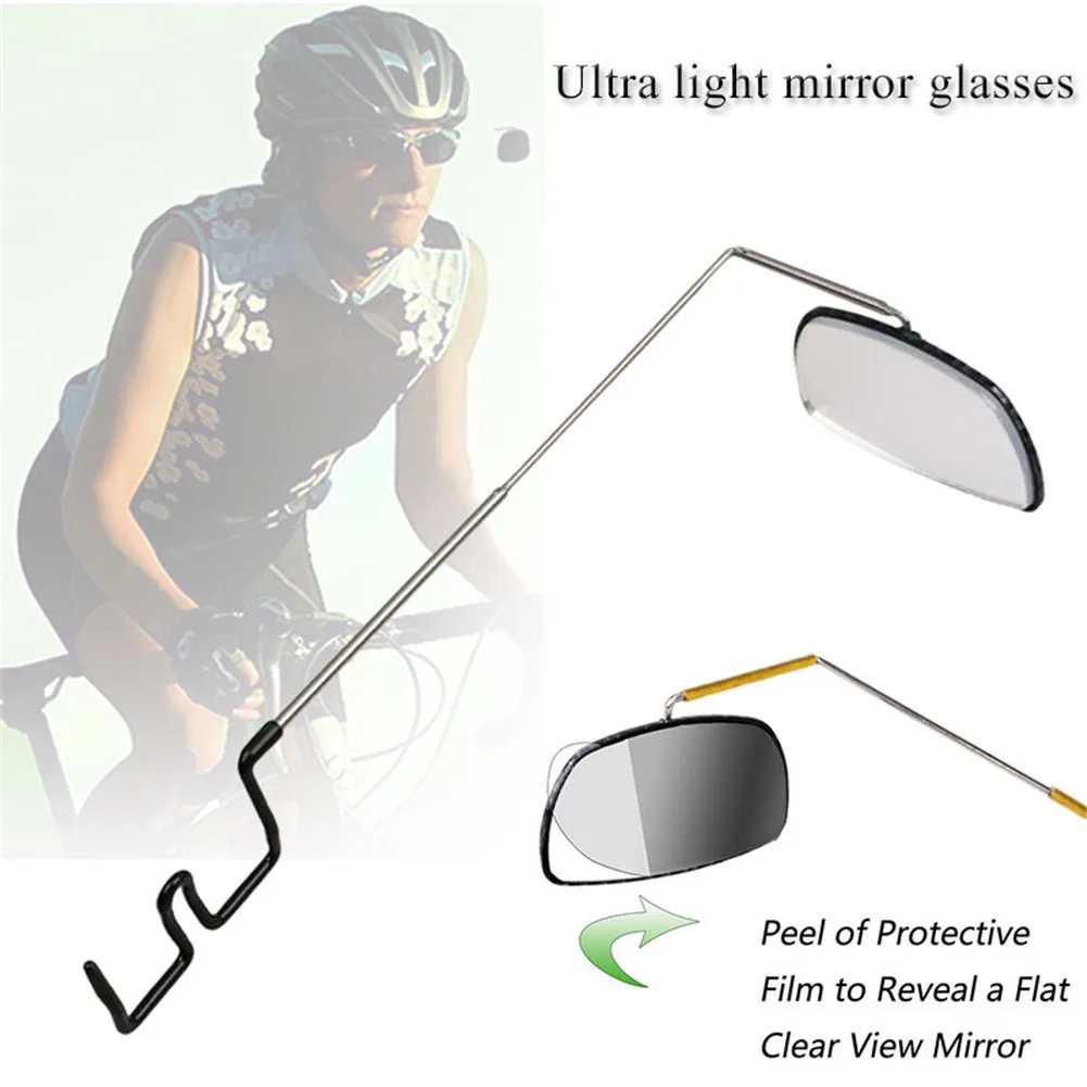 360 Degree Adjustable Bike Bicycle Riding Glasses Mirror Lightweight Cycling Sunglasses Mount Rearview Mirror