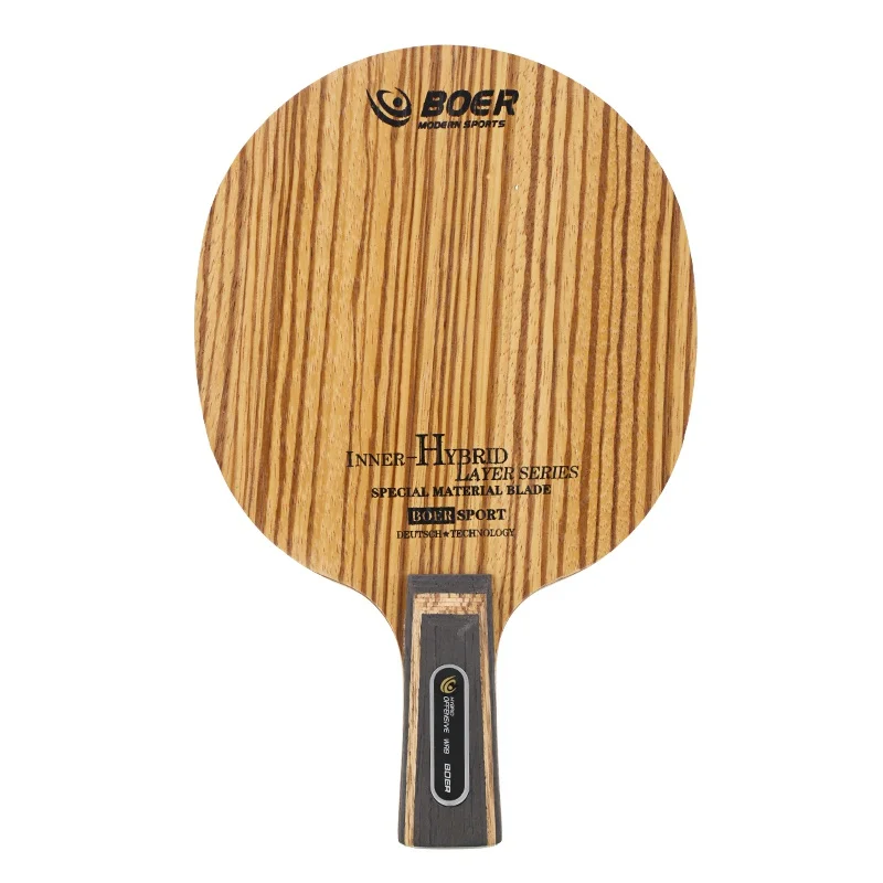 BOER 7 Ply Arylate Carbon Fiber Table Tennis Blade Lightweight Ping Pong Racket Blade Table Tennis Accessories high quantity - Цвет: short