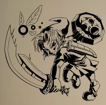 

Cartoon Wall Decal Removable Wallpaper for kids room decor Legend of Zelda Game character Wall Sticker