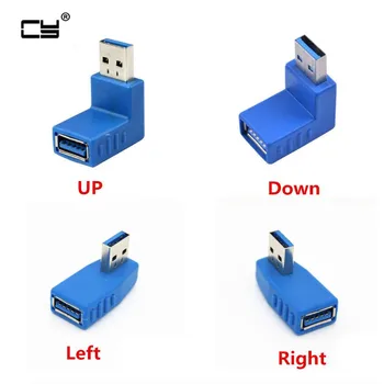 

High Speed USB3.0 Type A Male to Female Connector Plug Adapter USB 3.0 Converter Flexible Up Down Right Left angled Design