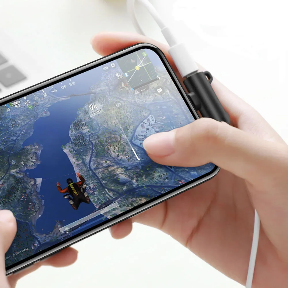 3 5 мм разъем адаптер для Iphone X XR XS Зарядка музыка 2 в 1 аудио сплиттер 7 7plus 8