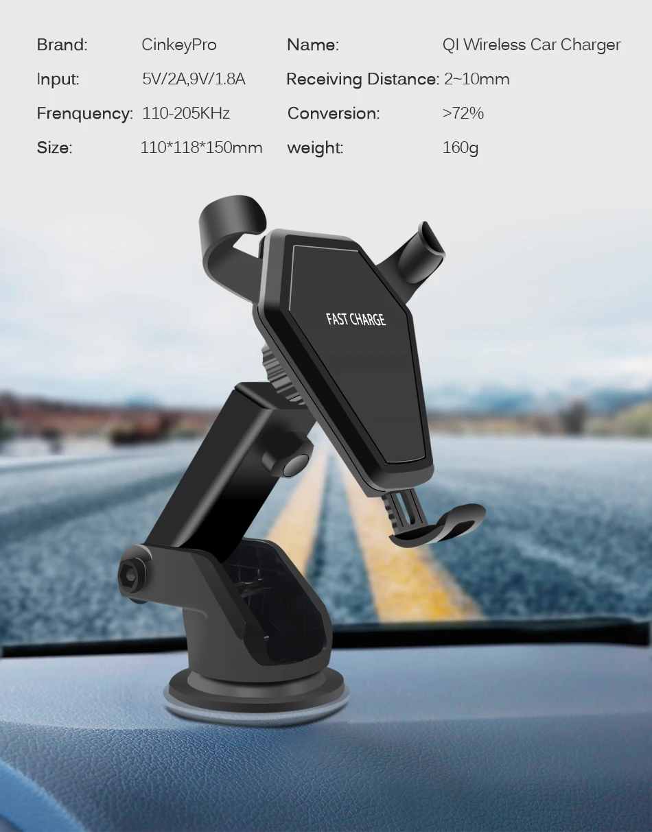 QI Wireless Car Charger Holder 7