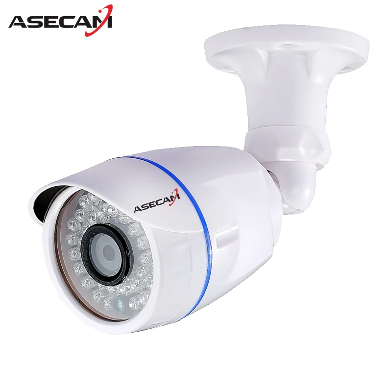 

ASECAM HD 1080P IP Camera POE Hi3516C Chip White Bullet Outdoor Waterproof Security Network Onvif H.265 2MP Surveillance IE P2P