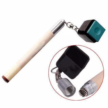 

Pocket Keychain Prep 2 in 1 Billiard Snooker Pool Table Cue Tip 1 x Pocket Chalk Billiard Shaper Pick Pricker Metal Repair Too