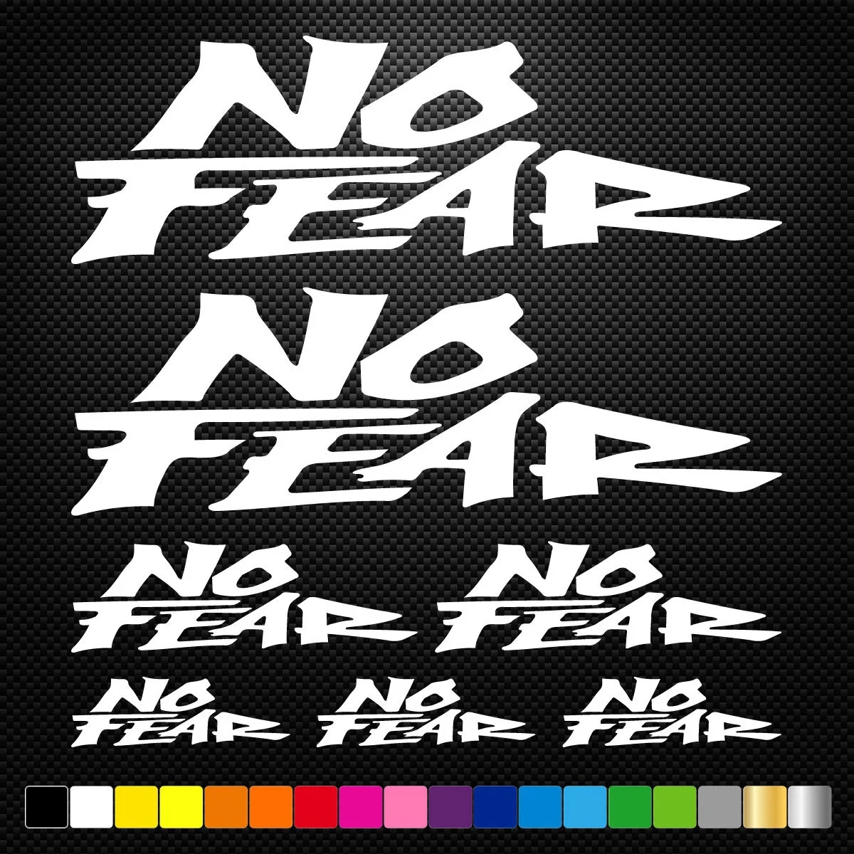 

For 1Set No Fear 7 Stickers Autocollants Adhesifs Moto Auto Voiture Sponsor Marques