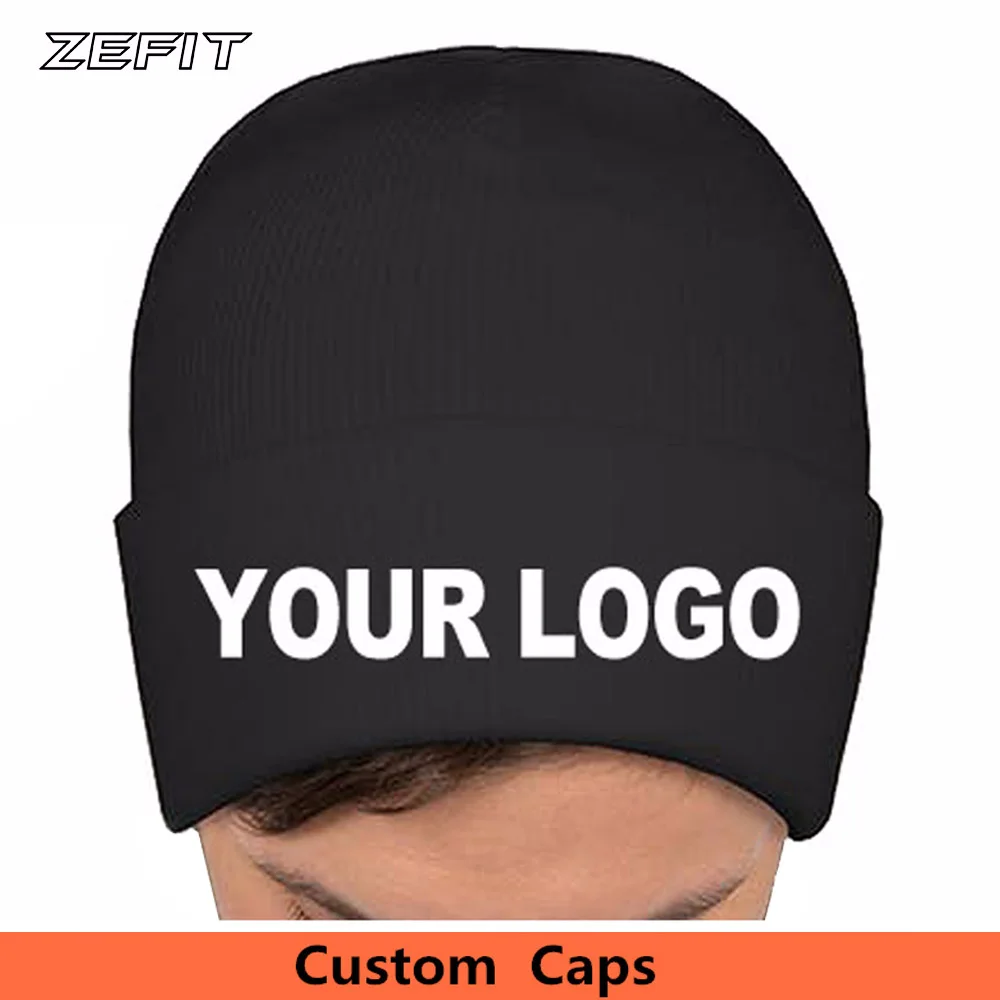 

Low MOQ custom beanie cap Embroidery Logo Adult Knitted hat Warm Headwear High Quality Woven Label Winter Caps Custom Beanie Hat