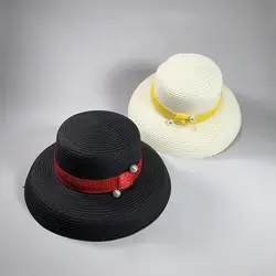 Мода родитель-детская Солнцезащитная Панама милые дети унисекс пляжная соломенная шляпа джаз Зонт Панама мягкая фетровая шляпа