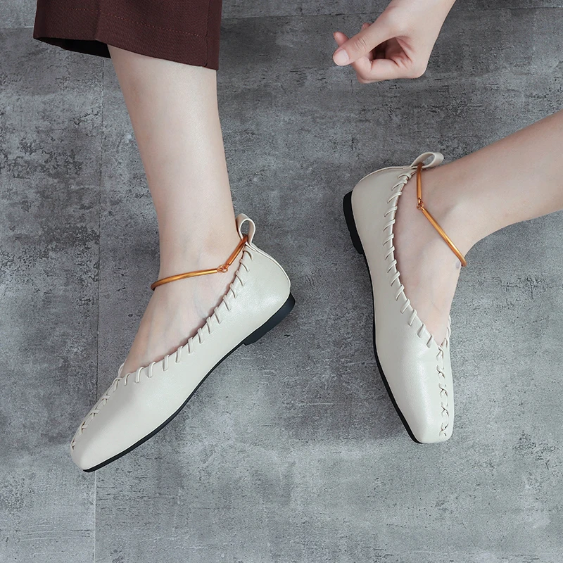 

Single shoe women 2019 new gentle wind fairy flat retro square head net red Korean version Joker work shoes female Yasilaiya