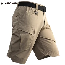 S. ARCHON летние грузовые шорты Для мужчин SWAT армия в стиле милитари тактические шорты Тонкий Multi карманов Водонепроницаемый работы мужские шорты в повседневном стиле