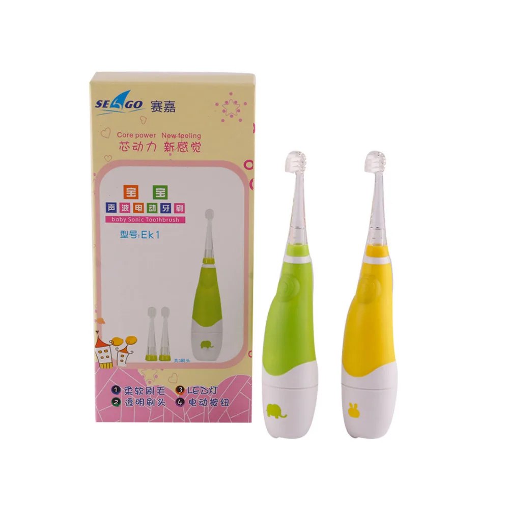 

SG-902 Professional seago child baby sonic electric toothbrush intelligent vibration with LED light and smart reminder for baby