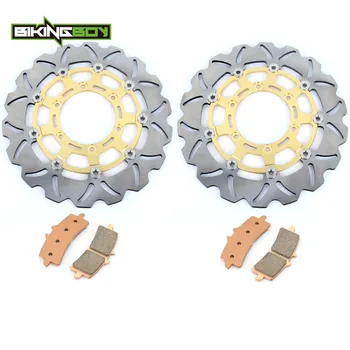 

BIKINGBOY For Suzuki GSX-R 600 750 11 12 13 14 15 16 GSXR 1000 2012-2016 Front Brake Discs Rotors Disks Pads Motorcycle Full Set