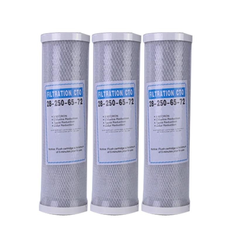 

3pcs Water Filter Activated Carbon Cartridge Filter 10 Inch Cartridge Replacement Purifier Cto Block Carbon Filter Waterpurifie