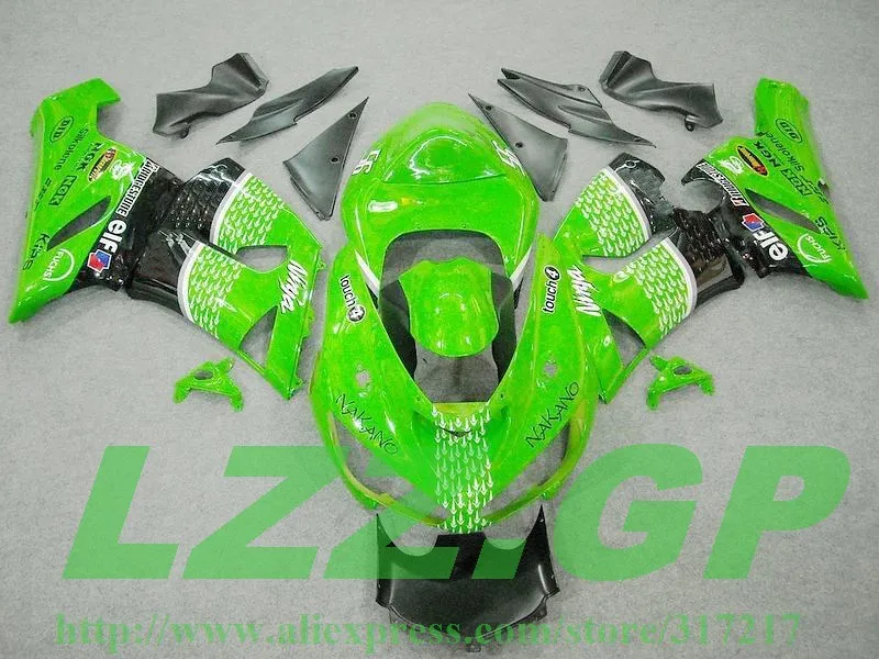 Injection Green black fairing kit FOR KAWASAKI NINJA ZX 6R 636 05 06 ZX
