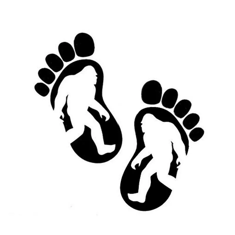 15*15 см BIGFOOT печать следов автомобиля Наклейка мультяшная нога Стайлинг мотоцикла