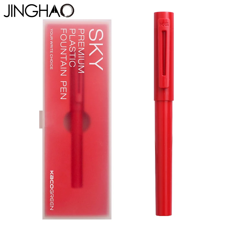 

KACO SKY Series Luxury ABS Fountain Pen Fine or EF Nib Nobel Red Ink Pens for Student School Supplies Office Supplies