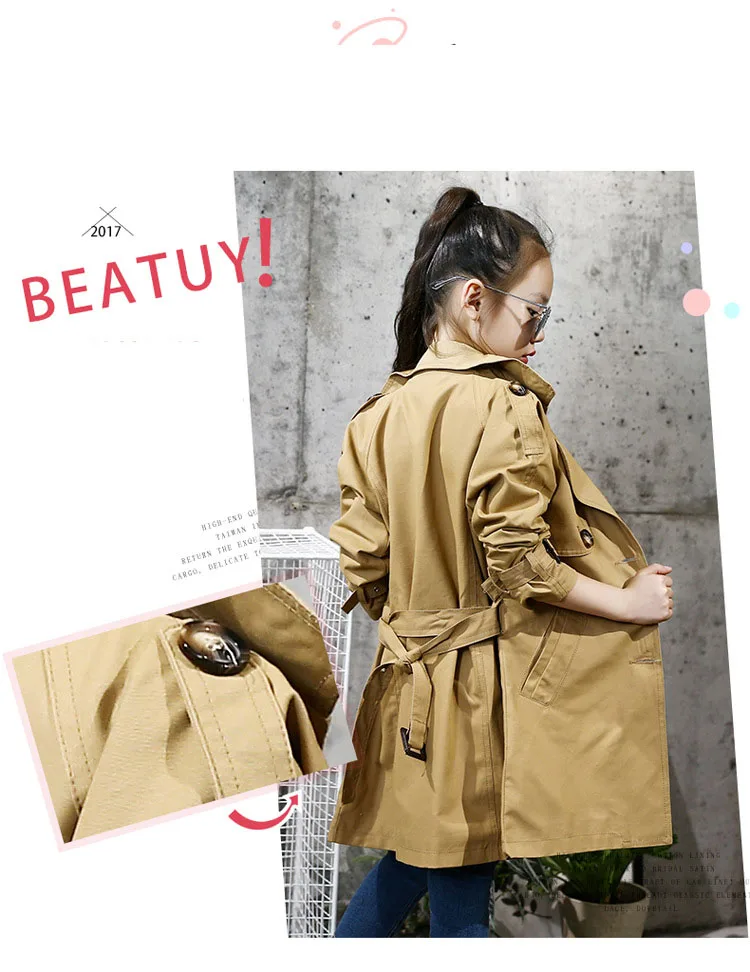 girls trench coats double breasted jackets for girls clothing tops kids windbreaker spring autumn outerwear 4 6 8 10 12 Years4 5 6 7 8 9 10 11 12 13 14  years old little big teenage girls autumn jackets trench coat girls child jacket (2)