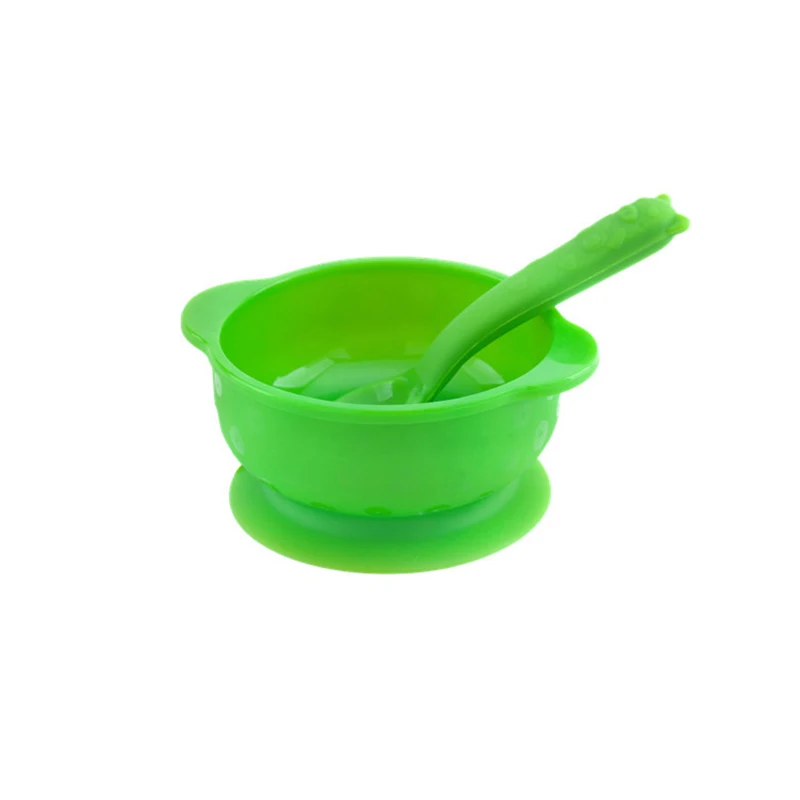 2 PcsSet Baby Food Storage Silicone Dinnerware Kids Child Suction Bowl Eco-friendly Children Training Feeding Dishes BB3109 (3)