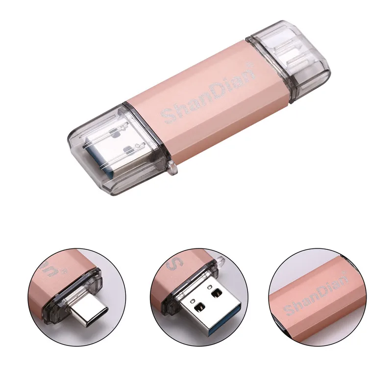 SHANDIAN USB 3,0 Акция type-C 3,1 OTG 32 Гб 64 Гб Внешняя карта памяти 16 Гб 64 Гб мобильный компьютер USB флеш-накопитель