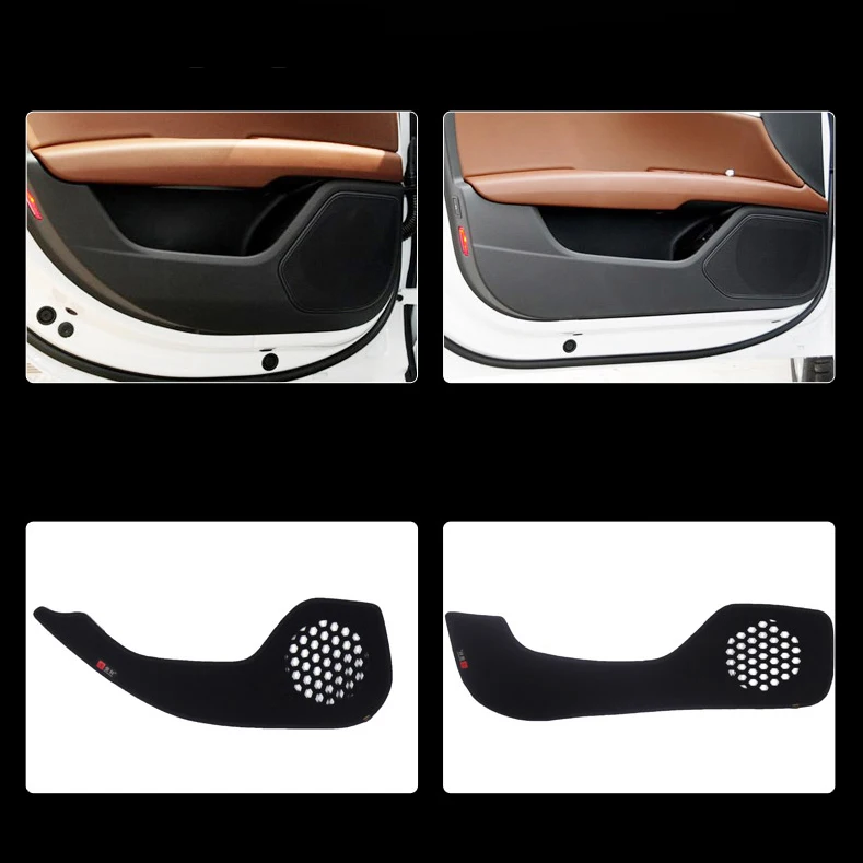 

4pcs Fabric Door Protection Mats Anti-kick Decorative Pads For Audi A7/S7 2011-2015