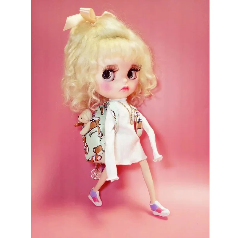 1 шт. милый медведь рюкзак сумка для 1/6 Blyth, Pullip, BJD куклы аксессуары