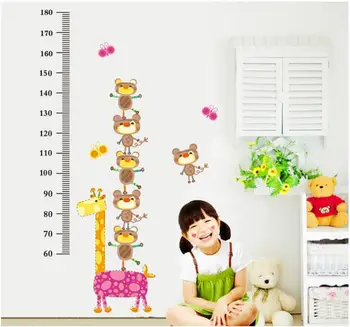 

home decor Ay862 Monkey Giraffe Measurement of height Kids Bedroom third generation Home Decor Mural Decal