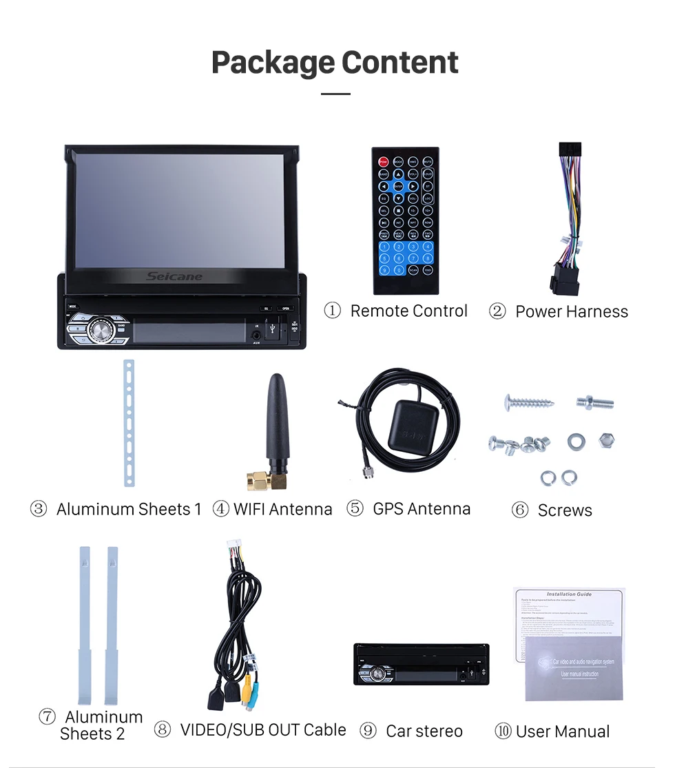 Discount Seicane Android 6.0 7inch 1Din Car Stereo Audio CD DVD Player Radio HD Tochscreen GPS Navigation System 25