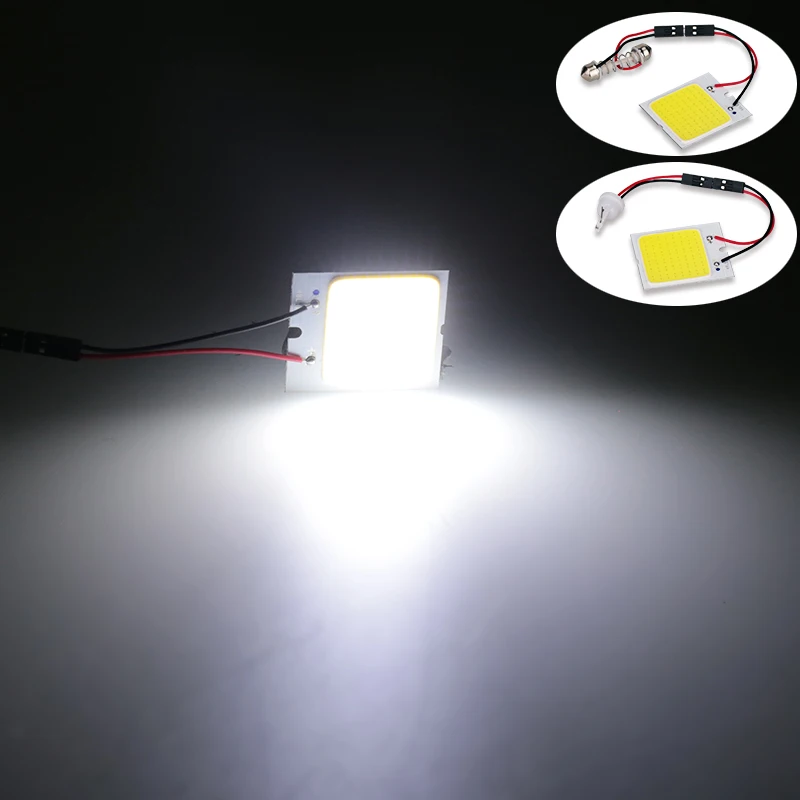1 шт. T10 светодиодная купольная Лампа 48 SMD чип 12 Вт c5вт COB лампа для чтения
