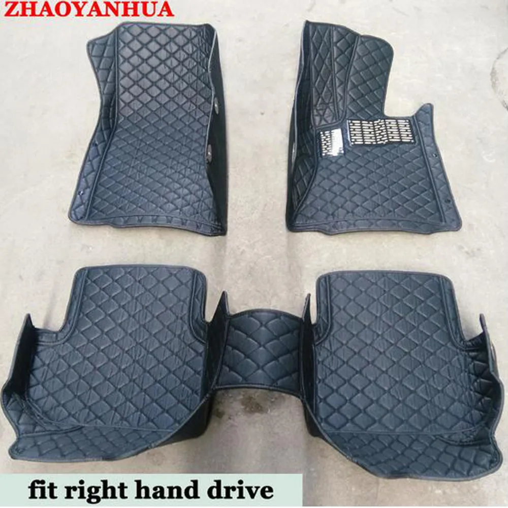 

ZHAOYANHUA Right hand drive car car floor mats for Toyota Land Cruiser Prado 150 120 Corolla Camry RAV4 Camry 6D car styling car