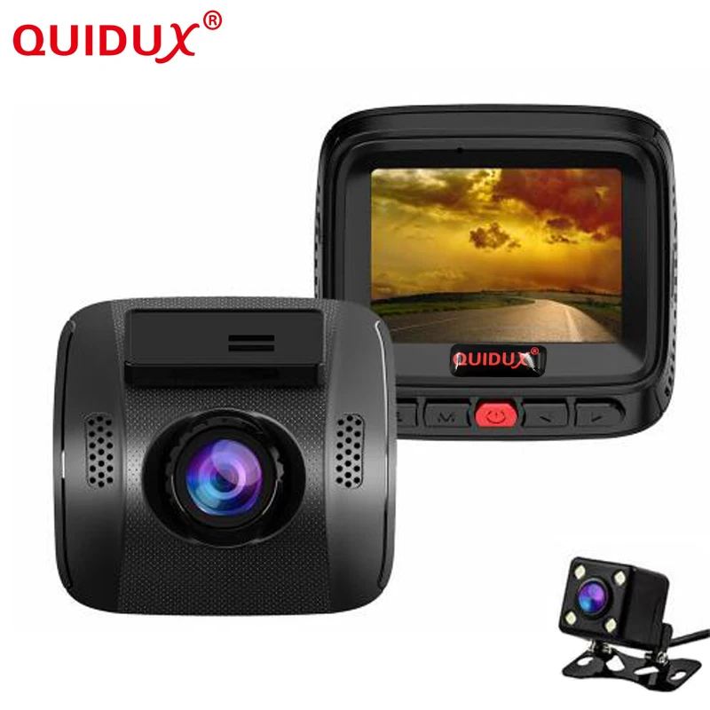 QUIDUX New FHD 1080P Dual Lens 2 0 Novatek 96658 Dash Camera Car DVR Video Camera