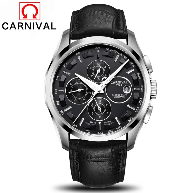 

Carnival Top Brand Luxury Mens Automatic Mechanical Watches Men Fashion Casual Business Watch Male Waterproof Wristwatches Clock