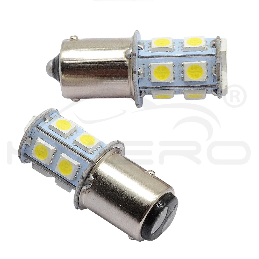 2X Белые 1156 BA15S 1157 BAY15D BA15D 13Led 5050 Автомобильные светодиодные поворотные сигнальные огни, тормозные задние лампы, автомобильные светодиодные задние лампы заднего хода, DC 12 В