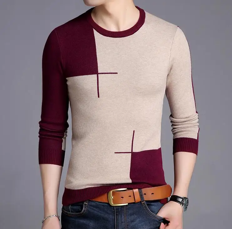 

2018 Winter New Arrivals Thick Warm Sweaters O-Neck Wool Sweater Men Brand Clothing Knitted Cashmere Pullover Men